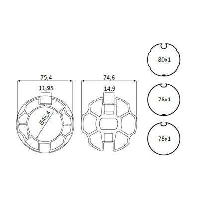 Adattatore ogiva ø 78 BASIC